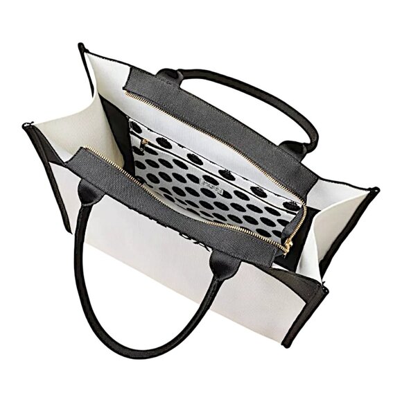 Kate Spade New York x Target Colorblock Black & White Knit Tote Bag – NEW - Picture 3 of 11